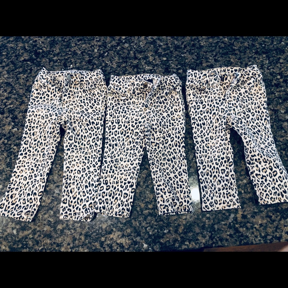 Toddler girls leopard jeans